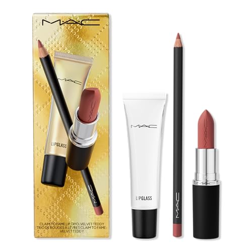 MAC Claim To Fame Lip Trio, Velvet Teddy, 3 Piece Set