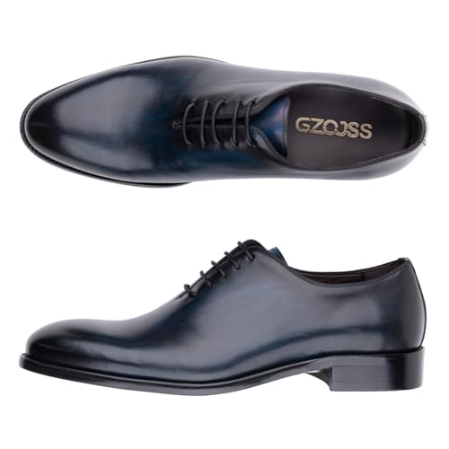 Men's Oxford Formal Fashion Luxury Dress Retro Shoes Genuine Cowhide Leather