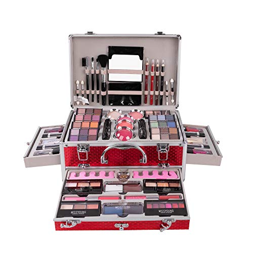 All-in-One Makeup Gift Set Carry All Makeup Kit Women Full Kit With Makeup Bag Lipgloss Lipstick Concealer Blush Foundation Face Powder Eyeshadow Palette Cosmetic Palette #10