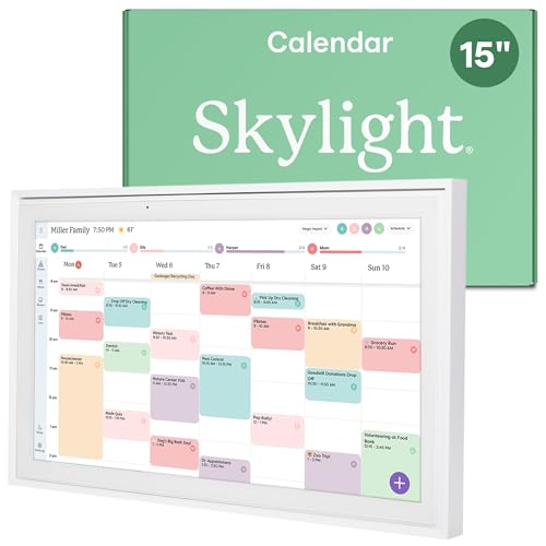 Skylight Calendar: 15-inch Wall Planner Digital Calendar & Chore Chart, Smart Touchscreen Interactive Display for Family Schedules ?C Wall Mount Included, Great for Organizing Your 2025 Calendar