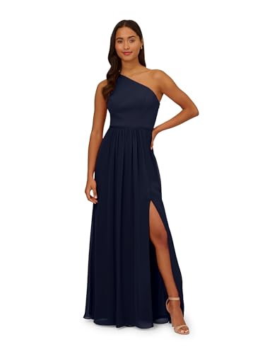 Adrianna Papell Women's One Shoulder Chiffon Gown